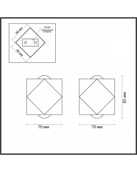4220/4WL HIGHTECH ODL21 189 золотист/металл Настенный светильник IP54 LED 4W 358Лм 3200K DIAMANTA-foto2