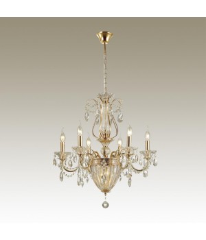 4724/6 CLASSIC ODL20 455 золотой/хрусталь Люстра E14 6*40W+G9 2*28W 220V KUVIA-foto3