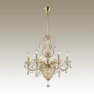 4724/6 CLASSIC ODL20 455 золотой/хрусталь Люстра E14 6*40W+G9 2*28W 220V KUVIA-foto3