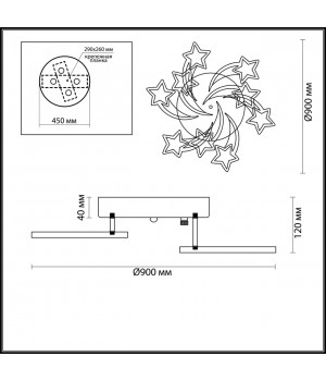 4526/99CL LEDIO LN20 027 белый Люстра потолочная диммир. с ДУ LED 198W 3000-6000К 15444Лм 220V SELINA-foto2