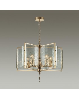 4878/5 MODERN ODL_EX22 93 золотой/прозрачный/стекло Люстра E27 5*60W ELEGANTE-foto4