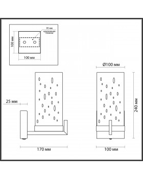 4817/1W COUNTRY ODL21 483 черный/золотой/прозрачный Бра с выкл. E27 1*60W KAVO-foto2