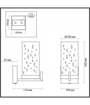 4817/1W COUNTRY ODL21 483 черный/золотой/прозрачный Бра с выкл. E27 1*60W KAVO-foto2