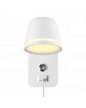 4298/5WL HIGHTECH ODL22 275 белый/металл Настенный светильник IP20 с USB зарядкой c выкл. LED 7W 400Лм 3000-4000-6000K BANKS-foto4