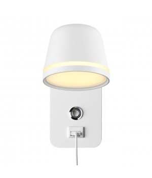4298/5WL HIGHTECH ODL22 275 белый/металл Настенный светильник IP20 с USB зарядкой c выкл. LED 7W 400Лм 3000-4000-6000K BANKS-foto4