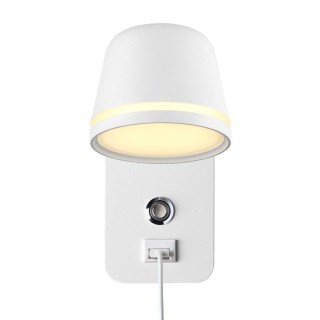 4298/5WL HIGHTECH ODL22 275 белый/металл Настенный светильник IP20 с USB зарядкой c выкл. LED 7W 400Лм 3000-4000-6000K BANKS-foto4