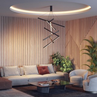 3860/96B L-VISION ODL20 142 черный/металл Подвесной светильник LED 3000K 96W 220V COMETA-foto3