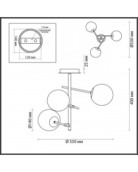 4454/3C MODERNI LN20 092 хром, разноцветный Люстра потолочная E14 3*40W 220V SIERRA-foto2
