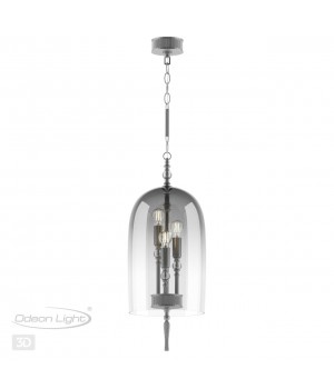 4882/3 NEO ODL_EX22 61 серебрист.с патиной/дымчатый/стекло Подвес E14 3*40W BELL-foto5