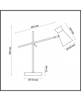 3790/1T LOFTI LN19 164 матовый черный, золотой Настольная лампа E14 1*40W 220V LIAM-foto2