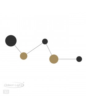4211/38WL HIGHTECH ODL20 137 черн/золот/металл Настенный светильник провод 1,7м LED 25W GALAXY-foto5