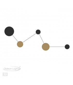 4211/38WL HIGHTECH ODL20 137 черн/золот/металл Настенный светильник провод 1,7м LED 25W GALAXY-foto5