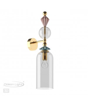 4855/1WA CLASSIC ODL_EX21 65 золото/разноцветн./керамика/стекло Бра E14 1*40W BIZET-foto5