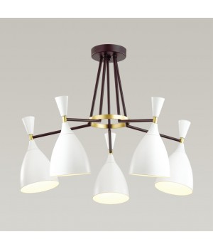 4494/5C MODERNI LN20 107 белый, черный, золотой Люстра потолочная E14 5*60W 220V OLIVER-foto4