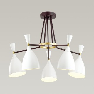 4494/5C MODERNI LN20 107 белый, черный, золотой Люстра потолочная E14 5*60W 220V OLIVER-foto4