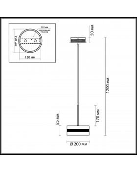 4729/14L L-VISION ODL20 317 золотой/прозрачный Подвес LED 4000K 14W 220V AKELA-foto2