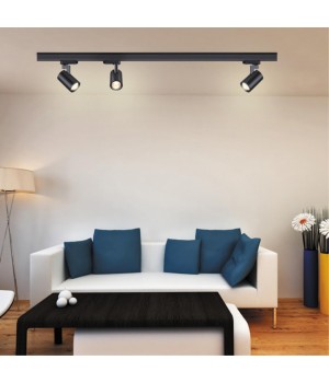 370649 PORT NT19 127 черный Светильник трёхфазный трековый IP20 GU10 50W 220V GUSTO-foto3