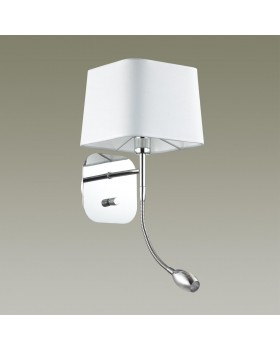 4114/2W MODERN ODL19 241 хром/белый Бра E14, LED 1*40W, 3W EDIS-foto3