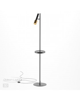 4240/1F HIGHTECH ODL21 233 черн/зол/металл Напольн.св-ник c выкл, USB IP20 LED GU10 max 10W MEHARI-foto5