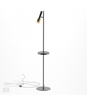 4240/1F HIGHTECH ODL21 233 черн/зол/металл Напольн.св-ник c выкл, USB IP20 LED GU10 max 10W MEHARI-foto5