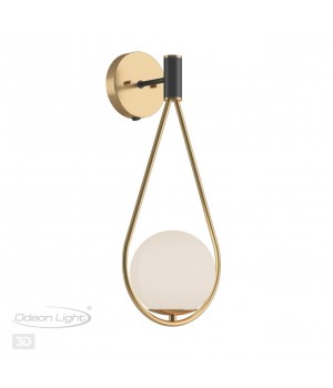 4810/1W PENDANT ODL21 351 золтой/черный/белый Бра с выкл. E14 1*40W FLARI-foto5