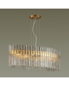 4938/6B HALL ODL22 439 матов.золотой/прозрачный/стекло Люстра E14 6*40W MERKALE-foto3