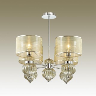 4687/4 CLASSIC ODL20 408 хром/'шампань'/бежевый Люстра E27 4*40W 220V LILIT-foto3