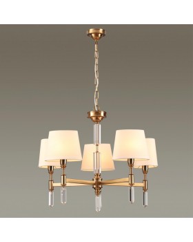 4894/5 MODERN ODL_EX22 91 бронзовый/белый/ткань Люстра E14 5*40W LONDON-foto4