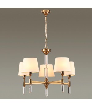 4894/5 MODERN ODL_EX22 91 бронзовый/белый/ткань Люстра E14 5*40W LONDON-foto4