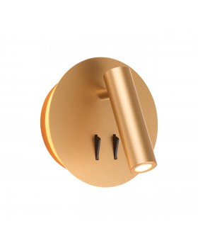 3913/9WL HIGHTECH ODL20 277 золот/металл Настен.св-к с лампой д/чтения с выкл LED 9W 3000K 220V BEAM-foto5