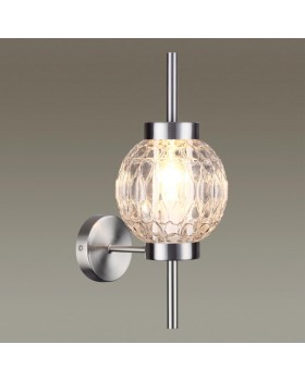 4274/1W MODERN ODL21 335 прозр/стекло/никель/металл Настенный светильник IP20 Е14 1*40W FRANCESCA-foto4