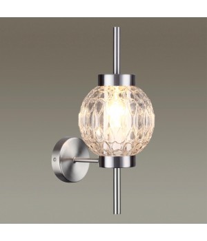 4274/1W MODERN ODL21 335 прозр/стекло/никель/металл Настенный светильник IP20 Е14 1*40W FRANCESCA-foto4