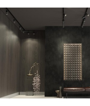 370777 PORT NT21 086 черный Светильник трековый однофазный трехжильный IP20 GU10 9W 235V ELINA-foto3