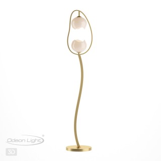 4873/2F MODERN ODL_EX22 83 золотой/белый/стекло Торшер E14 2*40W WATERLILY-foto5