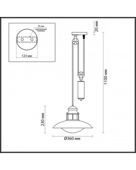 4164/1A NATURE ODL19 579 коричневый/прозрачный Подвес IP23 E27 1*60W DANTE-foto2