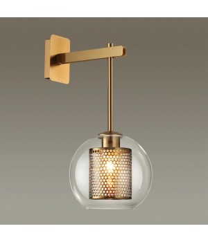 4939/1W PENDANT ODL22 291 античн.бронза/металл/прозрачный/стекло Бра E27 1*40W CLOCKY-foto3