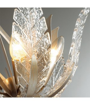 4838/6 HALL ODL21 465 золотистый/стекло/металл.цепочки Люстра E14 6*40W FLOWERI-foto6