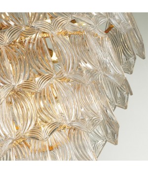 4918/10 MODERN ODL22 327 золотой/прозрачный/стекло Люстра E14 10*40W SOMALA-foto6