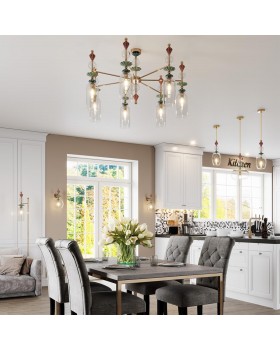 4855/7C CLASSIC ODL_EX21 64 золото/разноцветн./керамика/стекло Люстра потолочная E14 7*40W BIZET-foto3