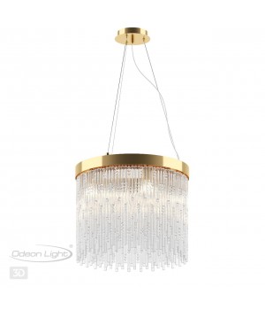 4848/5 HALL ODL21 467 золото/стекло Люстра E14 5*40W REFANO-foto5