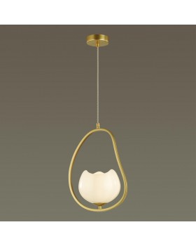 4873/1 MODERN ODL_EX22 85 золотой/белый/стекло Подвес E14 1*40W WATERLILY-foto4