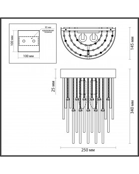 4784/2W HALL ODL21 397 золото/металл/стекло Бра E14 2*40W AVISTA-foto2