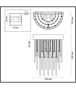 4784/2W HALL ODL21 397 золото/металл/стекло Бра E14 2*40W AVISTA-foto2