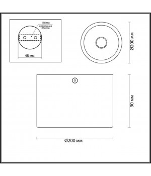 3878/1CL HIGHTECH ODL19 255 черный с золотом Потолочной накладной светильник GU10 1*50W 220V GLASGOW-foto2