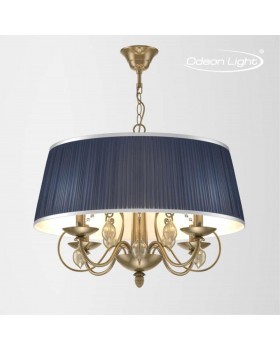 3921/4 CLASSIC ODL18 496 бронза/ткань/стекло Люстра IP20 E14 4*40W 220V NIAGARA-foto4