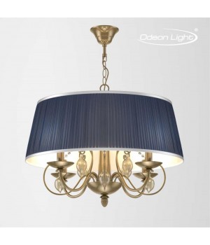 3921/4 CLASSIC ODL18 496 бронза/ткань/стекло Люстра IP20 E14 4*40W 220V NIAGARA-foto4