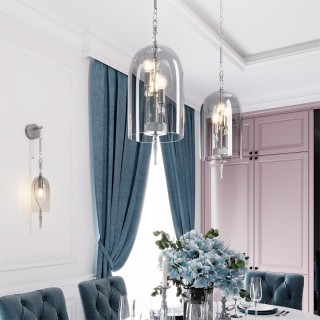 4882/1W NEO ODL_EX22 61 серебристый/дымчатый/стекло Бра с выкл. E14 1*40W BELL-foto3