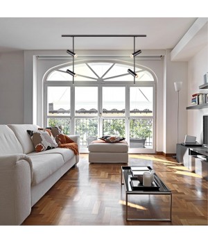 370577 PORT NT19 081 черный Светильник трековый однофазный трехжильный IP20 GU10 2*50W 220V BATRA-foto3