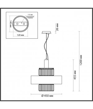 4840/4 HALL ODL21 399 золото/металл/стекло/хрусталь Люстра E14 4*40W LEPART-foto2