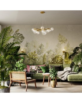 4276/7 MODERN ODL21 397 прозр/стекло/золотистый Подвесной светильник IP20 G9 7*40W NUVOLA-foto3